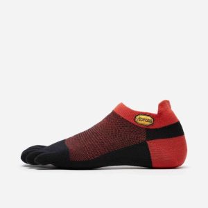 VIBRAM 5TOE SOCK NO SHOW MESH Red/Black calzini 5 dita multisport