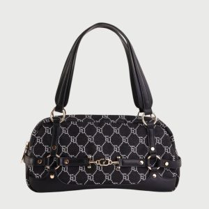 Gaudì – Borsa top handle jacquard nera